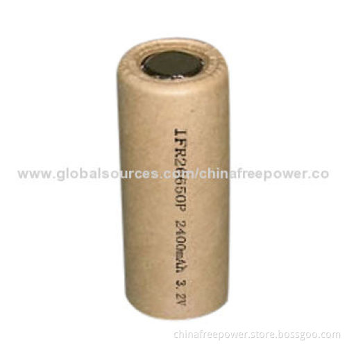 IFR26650P 2400mAh Single Cell, Lithium Iron Phosphate System, High-rate Discharge, Safety, Long Life